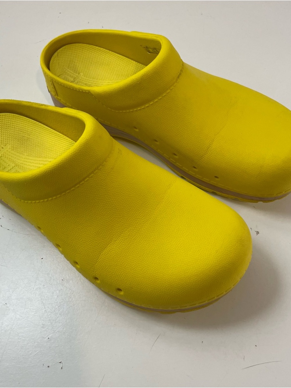 Women’s Yellow Slip-On Comfort Clogs - Picture 1 of 9